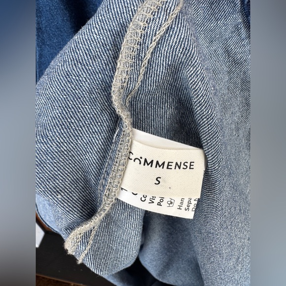 Commense Sweetheart Collar Denim Jean Maxi Dress 4 - Picture 10 of 13